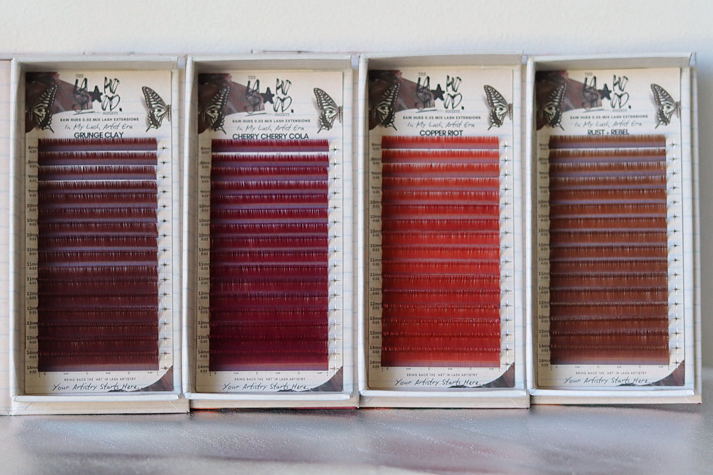 Raw Hues Collection - Velvet Colour 0.03 Mix Length Lash Extensions