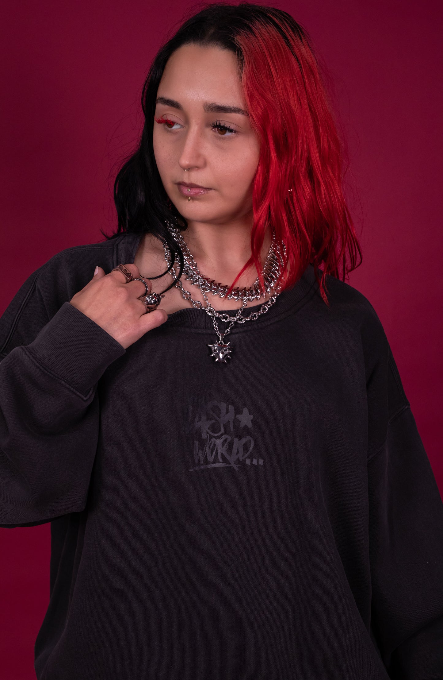 PRE-ORDER - THE LASHHOOD SOCIETY - ‘Dear Lash World’ Women’s Relax Faded Crew Sweater
