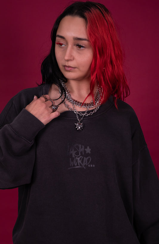 PRE-ORDER - THE LASHHOOD SOCIETY - ‘Dear Lash World’ Women’s Relax Faded Crew Sweater