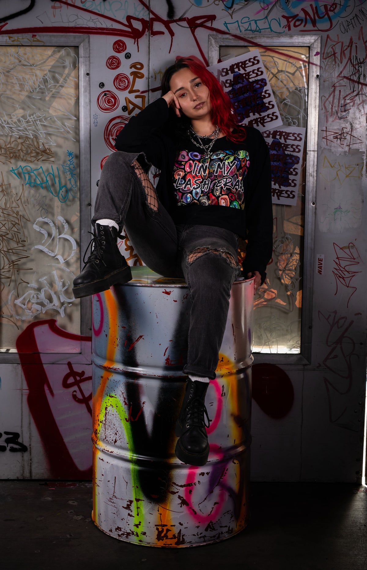 PRE-ORDER - THE LASHHOOD SOCIETY - ‘In My Lash Era’ women’s Crop Long Sleeve T-Shirt