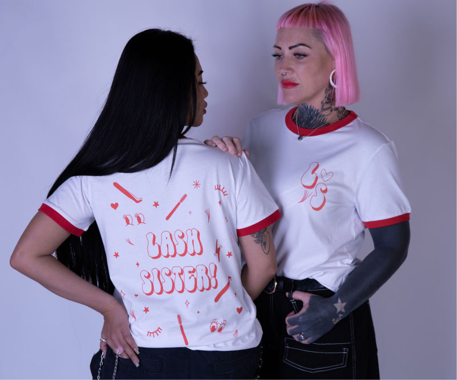 The Lashhood Society - Lash Artist Red Retro T-Shirt