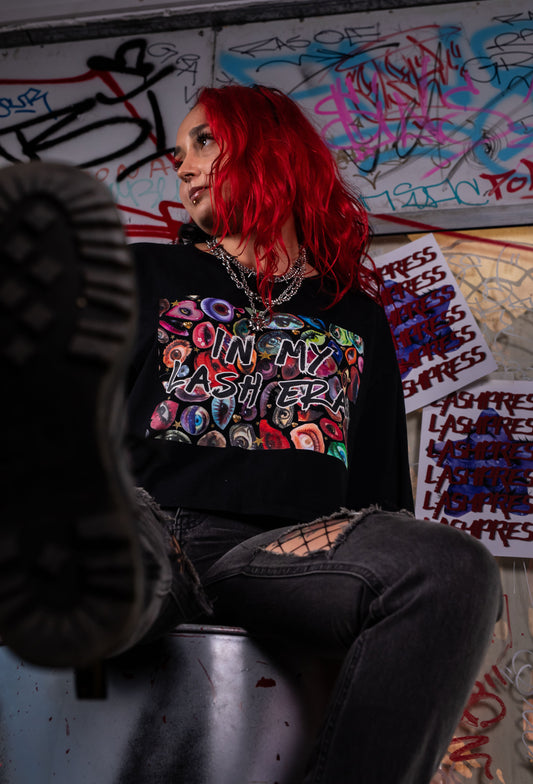 PRE-ORDER - THE LASHHOOD SOCIETY - ‘In My Lash Era’ women’s Crop Long Sleeve T-Shirt
