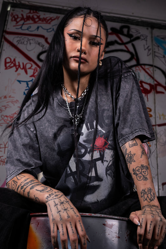 PRE-ORDER - THE LASHHOOD SOCIETY ‘Lashing is Art’ - Vintage Oversized T-Shirt