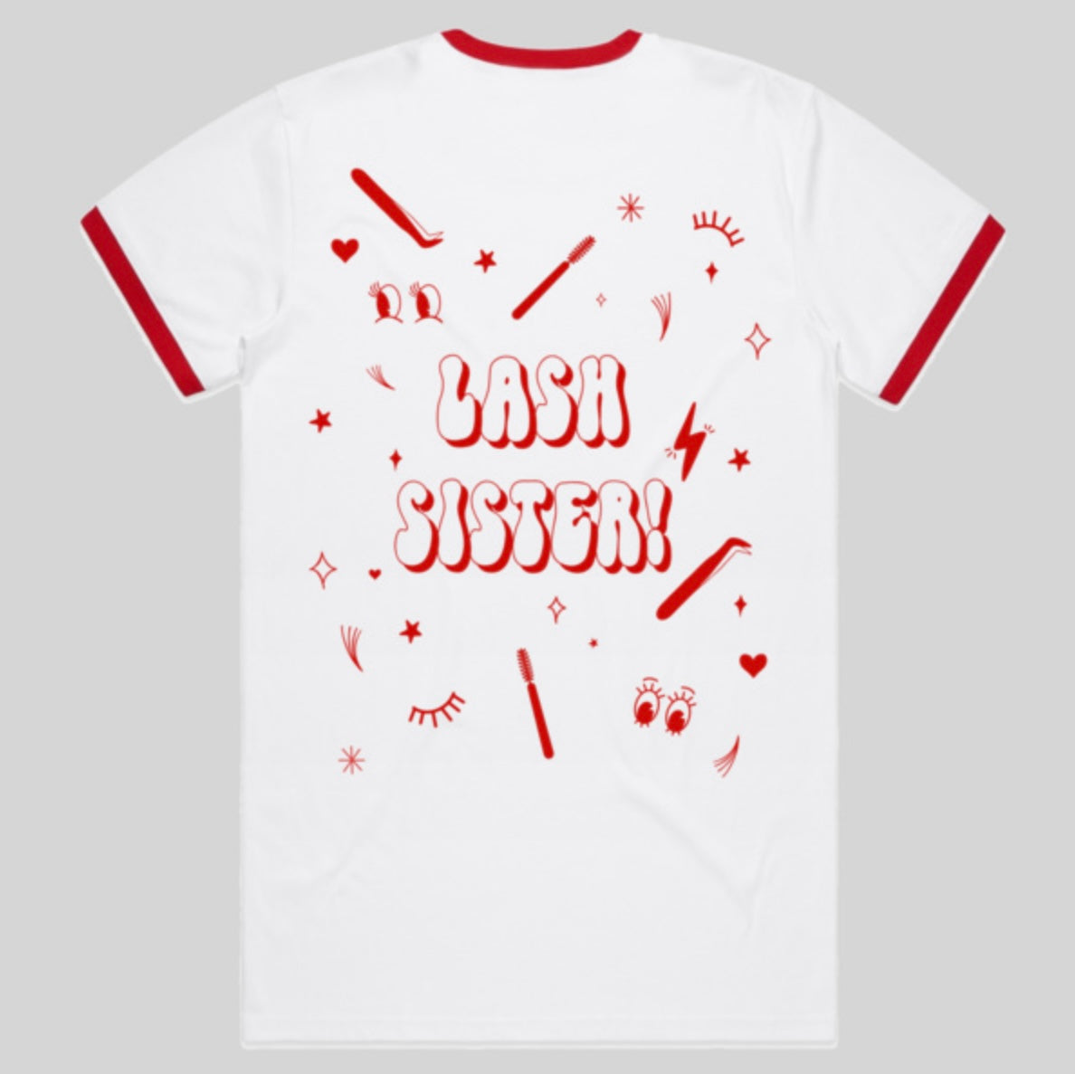 The Lashhood Society - Lash Artist Red Retro T-Shirt